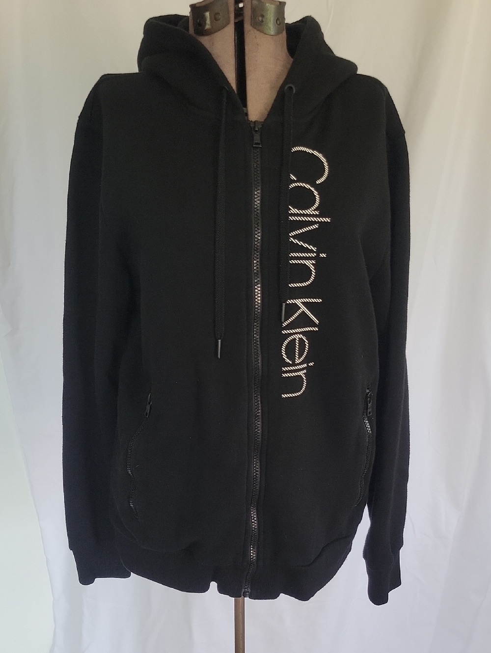Calvin Klein Hoodie, Medium, Black/White